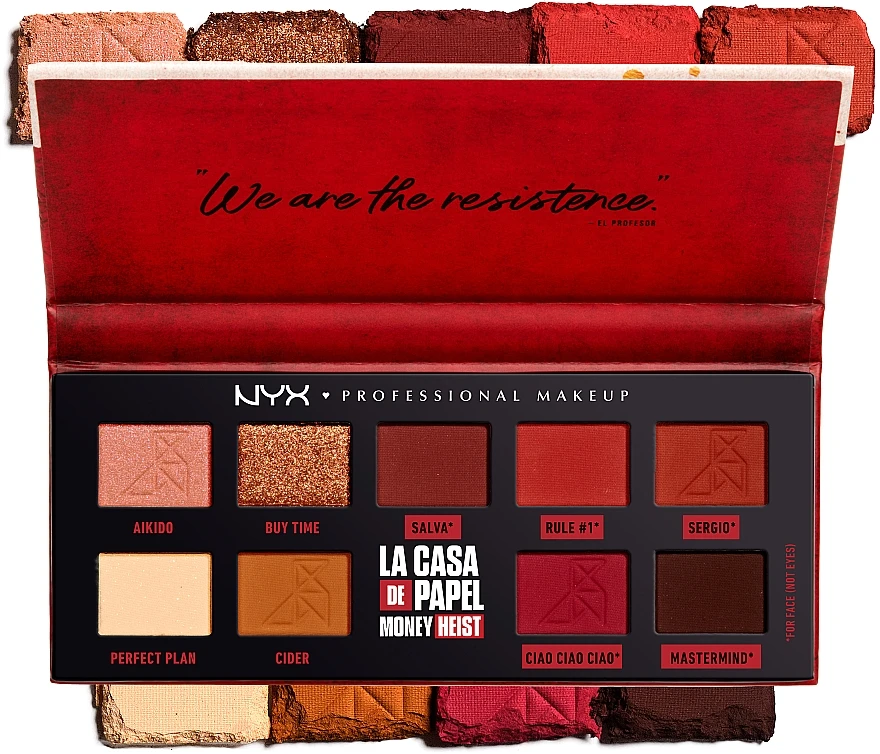 NYX Professional Makeup El Proffesor La Casa De Papel Money Heist Color Palette (eye Shadow/4x0.9g + Pressed Pigment/5x0.9g) - Set 6 NYX Professional Makeup El Proffesor La Casa De Papel Money Heist Color Palette (eye Shadow/4x0.9g + Pressed Pigment/5x0.9g) - Set - Image 4