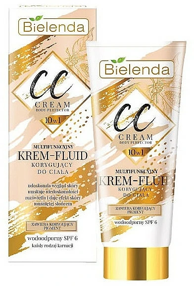 Bielenda Magic CC 10in1 Body Correction Cream Waterproof Tanning Effect SPF6 - Body CC Cream-Fluid