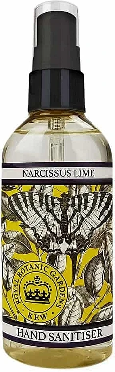 Narcissus Lime Hand Sanitizer - The English Soap Company Kew Gardens Narcissus Lime Hand Sanitiser