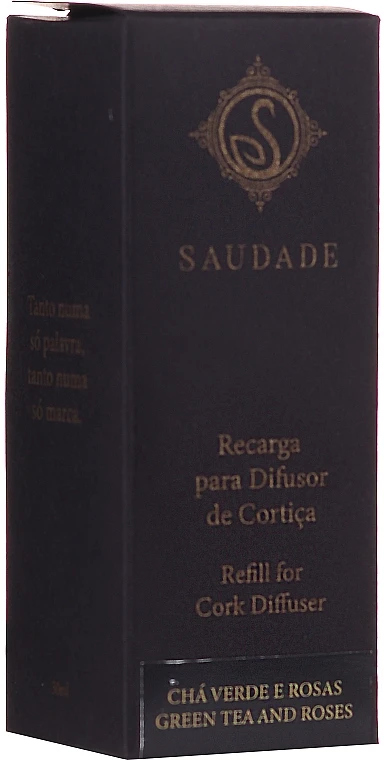 "Green Tea And Roses" Home Aromatic Oil - Essencias De Portugal Saudade Refill For Cork Diffuser Green Tea And Roses (refill) 3 "Green Tea And Roses" Home Aromatic Oil - Essencias De Portugal Saudade Refill For Cork Diffuser Green Tea And Roses (refill)