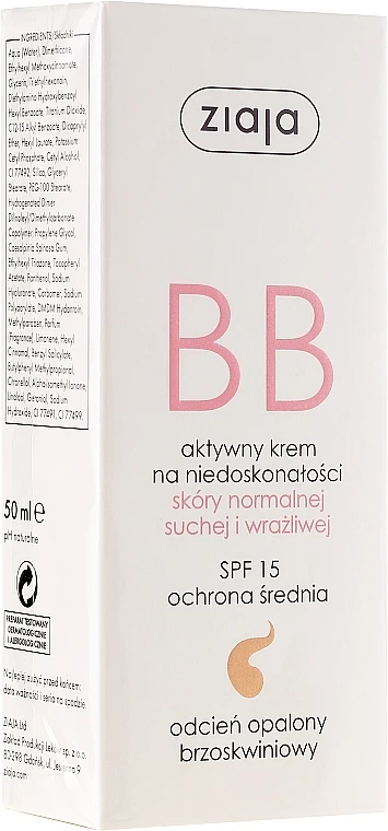 Ziaja BB-Cream Opalony Brzoskwiniowy - Face BB Cream 4 Ziaja BB-Cream Opalony Brzoskwiniowy - Face BB Cream - Image 2