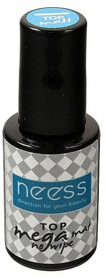 Matte No Wipe Gel Top Coat - Neess No Wipe Top Mega Mat