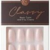 False Nails Set With Glue - Kiss Classy M Medium Nails