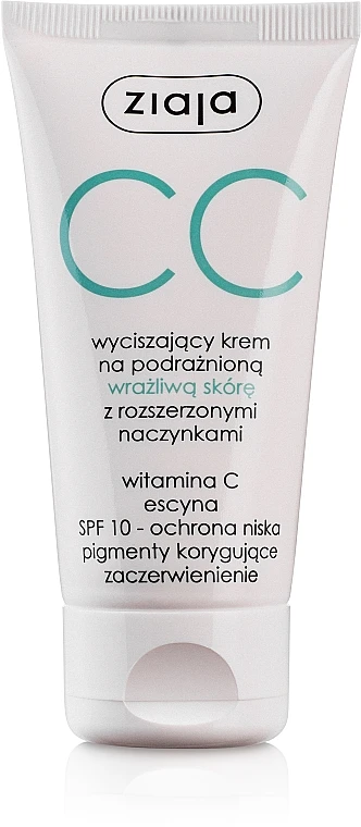 Ziaja Soothing CC-Cream SPF10 - CC Cream "Soothing" For Sensitive Skin With Dilated Capillaries
