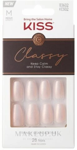 False Nails Set With Glue - Kiss Classy M Medium Nails -Best Cosmetics Store xdqdwqfqhpsv